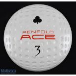 Penfold Ace 3 Golf Ball Advertising Sign Display, a plastic golf ball display wall mountable - has a