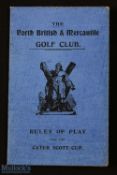 Rare 1907 The North British and Mercantile Golf Club Rules of Play for the Cater Scott Cup -