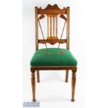 Golf Themed Padded Chair with Embroidered Golf Clubs. This was once the property of Sarah Fabian