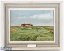 Ward Blyth - Princes Old Course Sandwich Kent - oil on board signed Ward Blyth to the bottom right