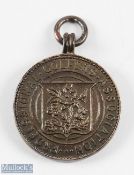 1930 PGA News of the World Tournament silver hallmarked medal, obv; central rose and thistle motif