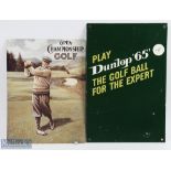 Dunlop 65 Golf Ball enamel advertising sign 'Play Dunlop 65 The Golf Ball for the Expert' in