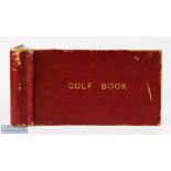 An amazing Golf Match Record Book belonging to G Lubbock Royal St Georges commencing from 1901 -