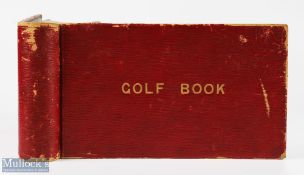 An amazing Golf Match Record Book belonging to G Lubbock Royal St Georges commencing from 1901 -