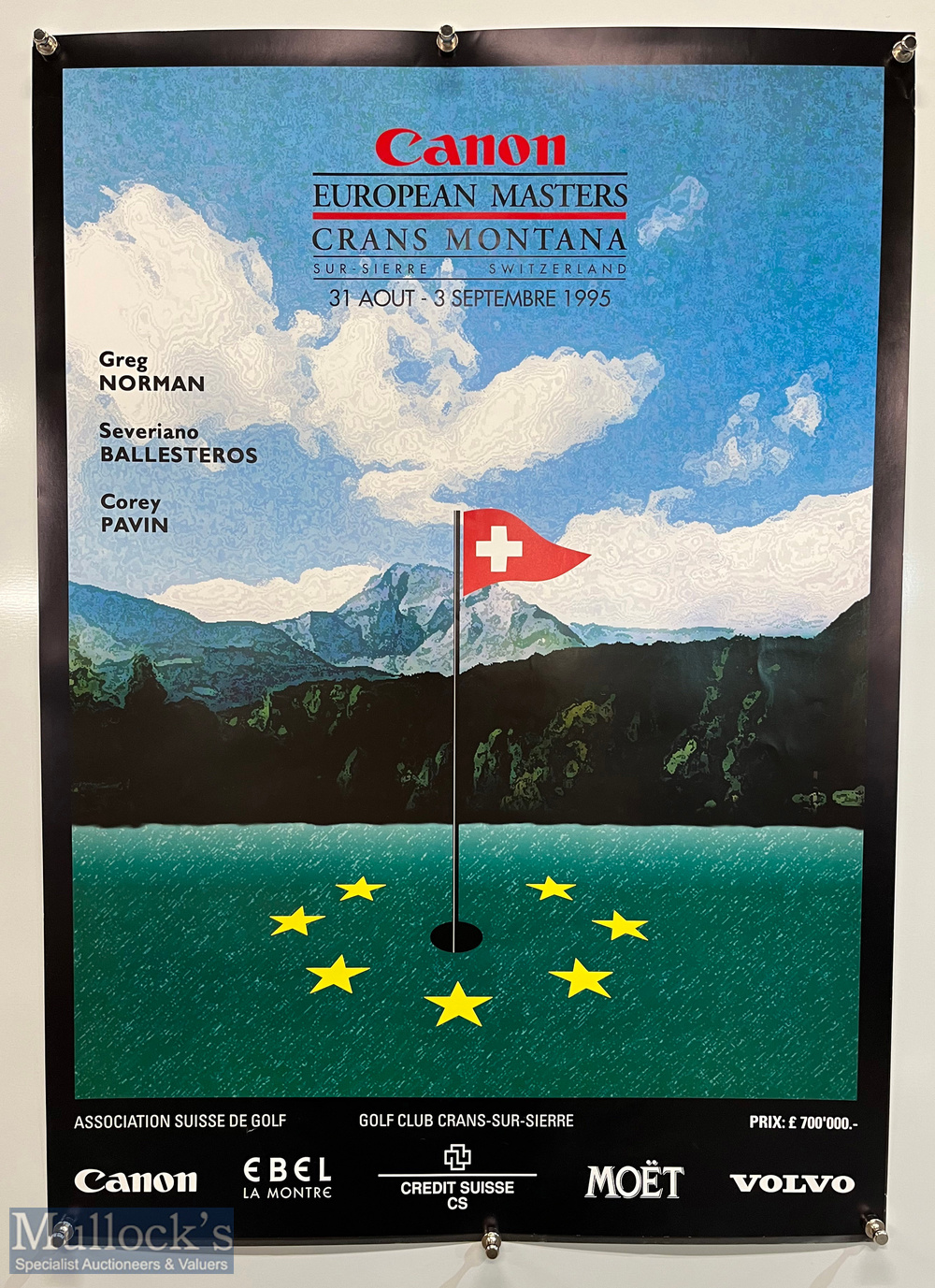 1987-1995 Ebel Golf Open Switzerland Posters, 1987, 1990, 1992, 1995, with some signs of wear - size - Image 3 of 4