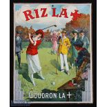 Rare 1924 Riz La Chromolithograph Advertising Calender by G Messier - featuring Stylish Mixed