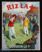 Rare 1924 Riz La Chromolithograph Advertising Calender by G Messier - featuring Stylish Mixed
