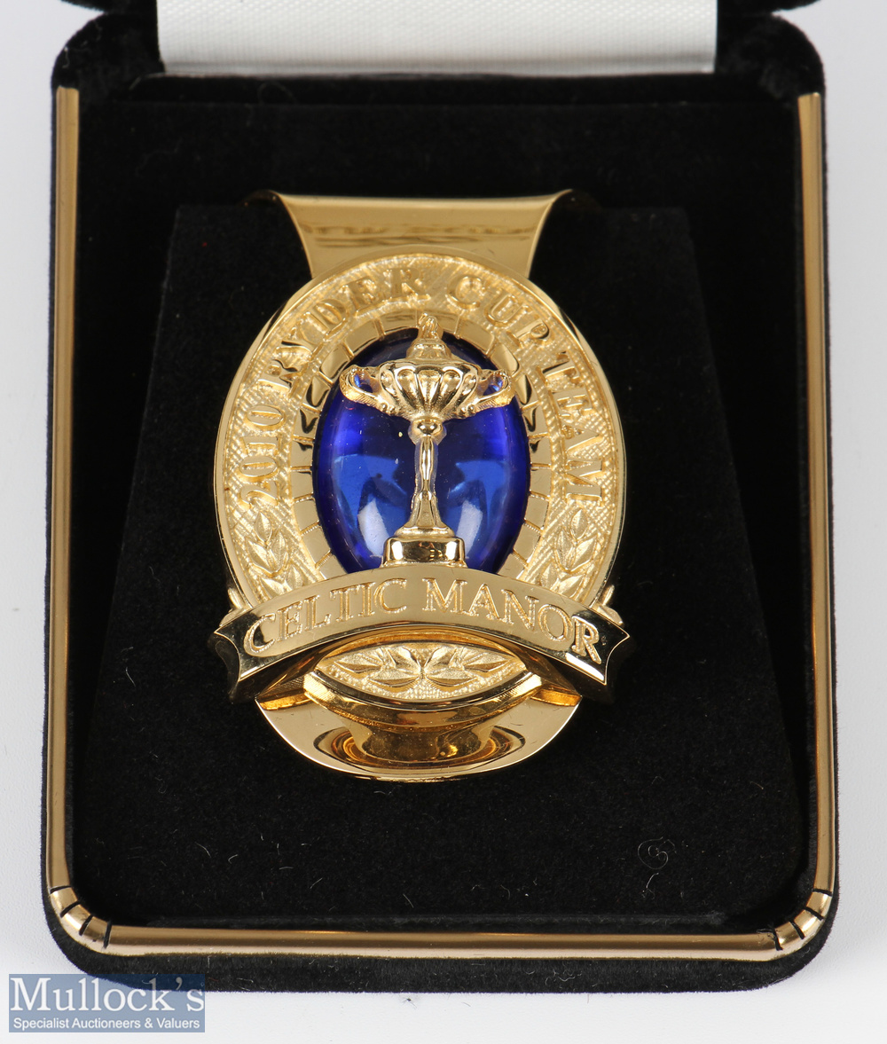 2010 Official Ryder Cup Presentation Gilt Embossed and Engraved Players/Official Money Clip - played