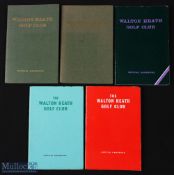 Collection of Walton Heath Golf Club Official Handbooks by Bernard Darwin (5) - from the 1960s to