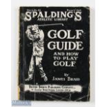 James Braid - "Golf Guide and How to Play Golf" c1921 Spalding's Athletic Library Vol.1 No.10 with