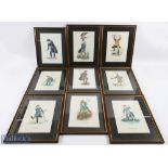 Norman Orr Golf Prints, a selection of 19 framed prints, some under glass, two have broken glass -
