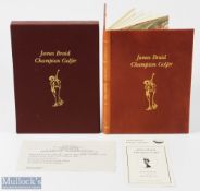 Bob MacAlindin signed "James Braid Champion Golfer" publ'd 2003 by Grant Books - The Earlsferry