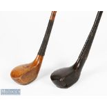 Ramsey Hunter dark stained spoon with central leather face insert and wide scare neck together