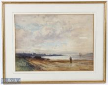 1903 George Stratton Ferrier Watercolour, believed to be a rear view of St Andrews Golf Course,