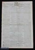 1793 The Edinburgh Evening Courant Newspaper Leith Golfing Announcement - dated Thursday June 6,