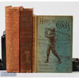 Horace G Hutchinson Golf Book Collection (3) - titles include "Hints on The Game of Golf" 8th ed