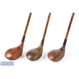 3x Socket neck large head drivers to incl' Cecil Denny Thorpe Hall GC, S Fairweather Mallone GC