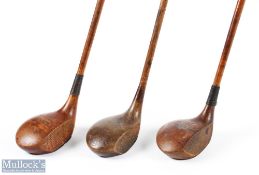3x Socket neck large head drivers to incl' Cecil Denny Thorpe Hall GC, S Fairweather Mallone GC
