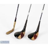 Bobby Locke (4x Open Golf Champion) Personal Collection of Golf Clubs (3) to incl 2x Signature Woods