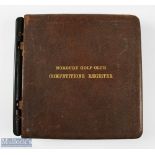 Rare Norbury Golf Club London (1893-1931) Competitions Register File Book - covering the period from
