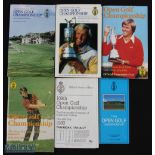 1980-1990 The Open Golf Championship Programmes, to include a 1980 St Andrews of play sheet, 1981