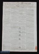 Rare 1792 Caledonian Mercury Newspaper Blackheath Golf Club Announcement - dated Thursday April 5th,