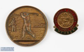 2x Famous and Early Eire Golf Club Related Medals - Portmarnock Golf Club (Founded 1894) brass and
