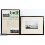 Original Weston-Super-Mare Golf Advertising Display c/w 2x photographs of the golf course and