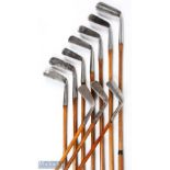 Interesting collection of Jiggers and Approach irons (10) by makers Tom Stewart, Winton, Abe