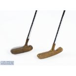 John Letters 'Golden Goose' mallet head brass and alloy putter with maker's detail to sole, together