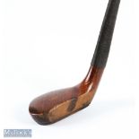 R Forgan of St Andrews Crown model to the crown small compact late scared neck putter c1901 in brown