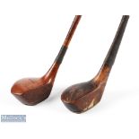 2x Wm Park woods feature a socket dark stained brassie with clear maker's mark to the crown and a