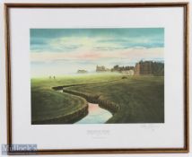 Kenneth Reed FRSA signed colour print titled "Swilkin Sunrise - The Old Course St Andrews" -