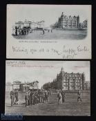 2x Early Tom Morris St Andrews Golfing Postcards - one titled 'On the Links St Andrews' (Tom