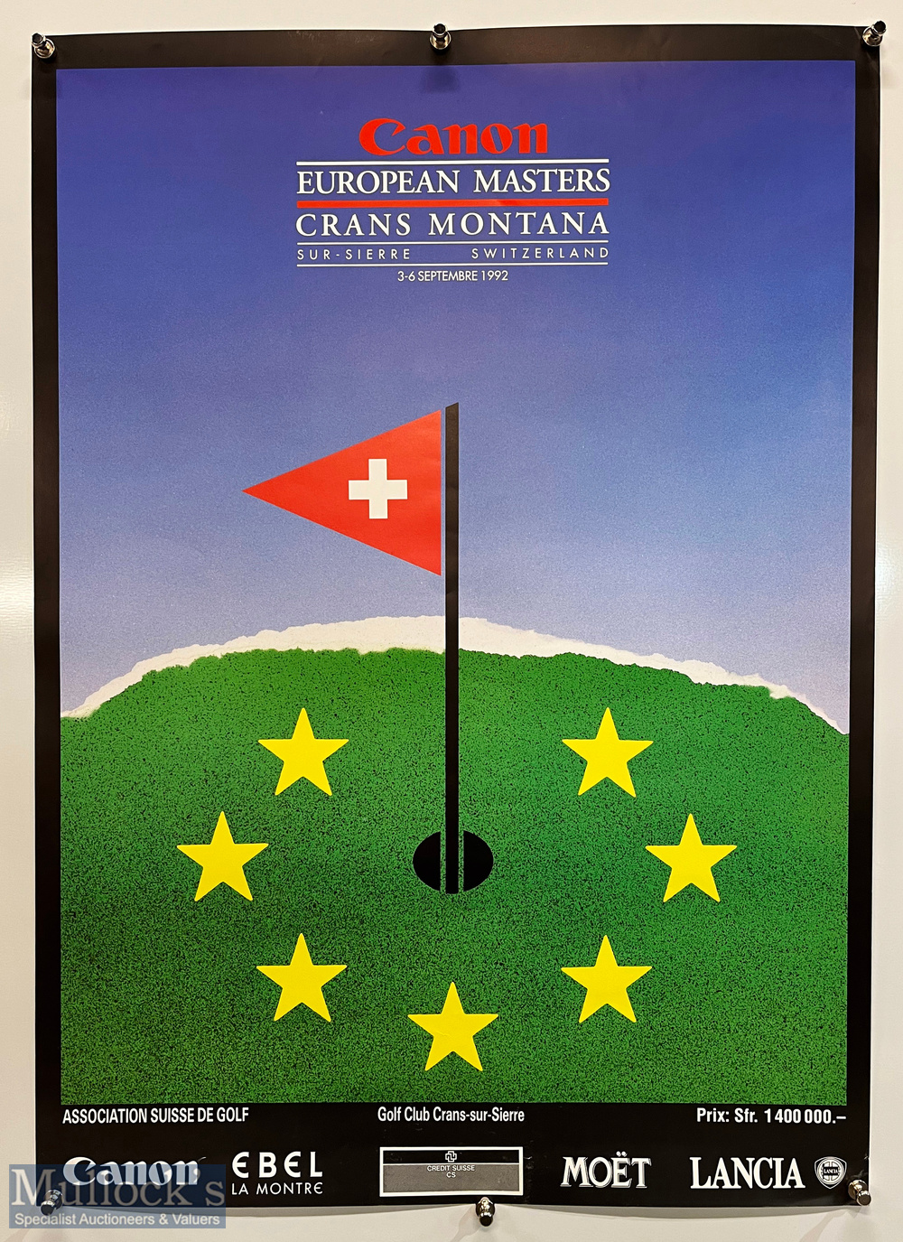 1987-1995 Ebel Golf Open Switzerland Posters, 1987, 1990, 1992, 1995, with some signs of wear - size - Image 4 of 4