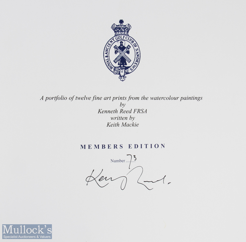 Reed Ken signed and (Mackie, Keith written) - "A portfolio of twelve fine art delux edition prints - Image 2 of 2