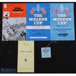 1959-1971 Walker Cup programmes and Sean Connery Invitation Programme, 1959 The Walker Cup at