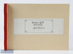 Jesse Valentine (World No.1 Lady Golfer) unusual golf collection - comprising 2x handwritten letters