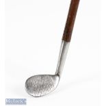 James Gourlay Fairles patent anti shank styled metal head niblick Golf Sunday Stick showing the