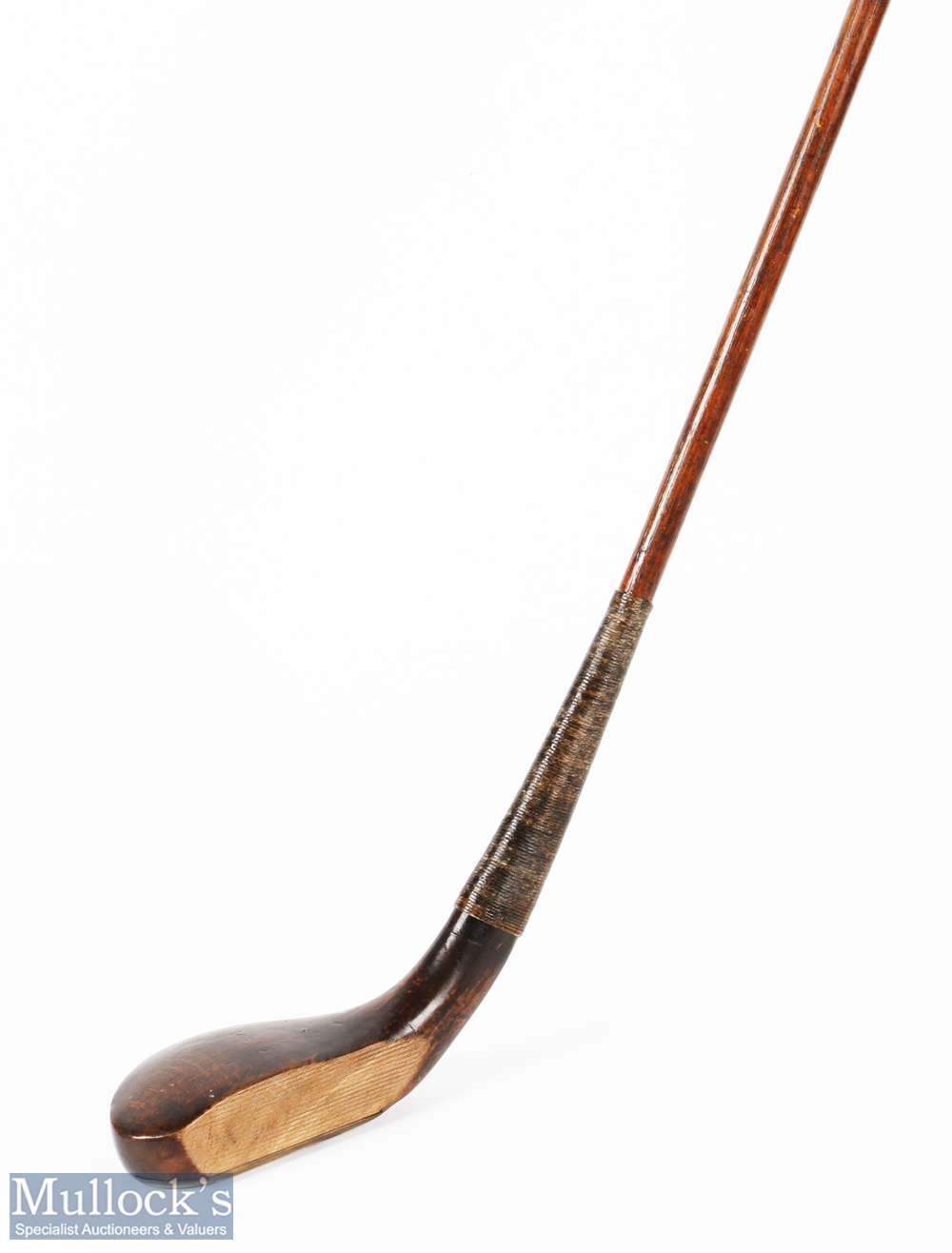 G Lowe Royal Lytham and St Annes longnose dark stained beech wood play club c1888 - overall 43. - Image 2 of 5