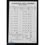 Unused Carnoustie Golf Courses "Medal Course" scorecard/stymie measure - complete with Local Rules