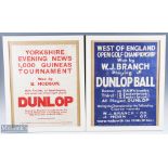 Dunlop Golf Ball two sandwich board posters promoting winners of two important tournaments of the