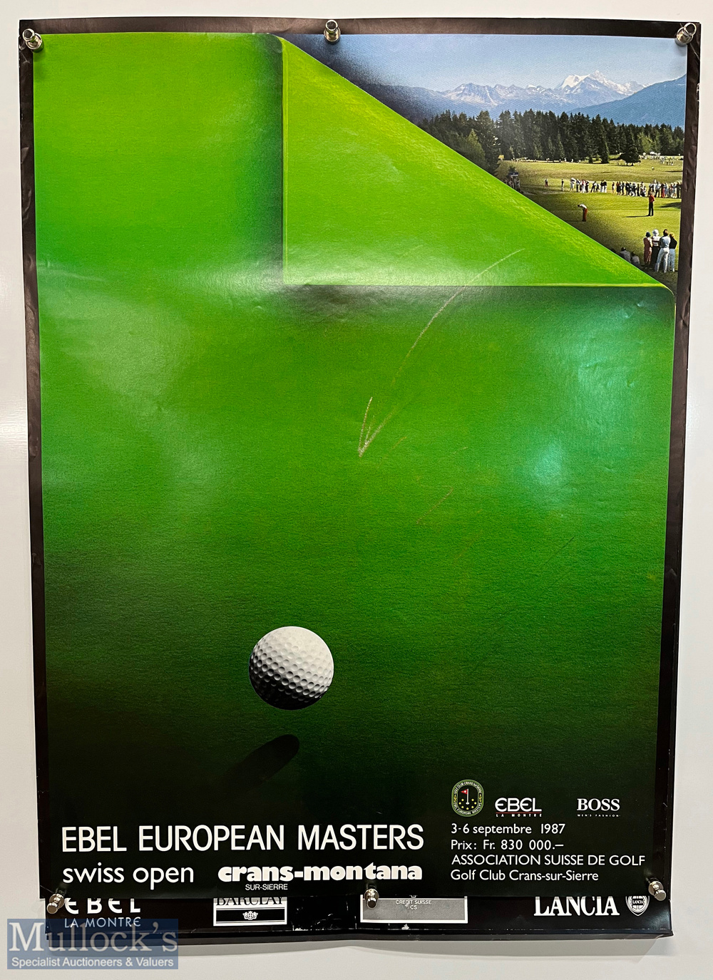 1987-1995 Ebel Golf Open Switzerland Posters, 1987, 1990, 1992, 1995, with some signs of wear - size