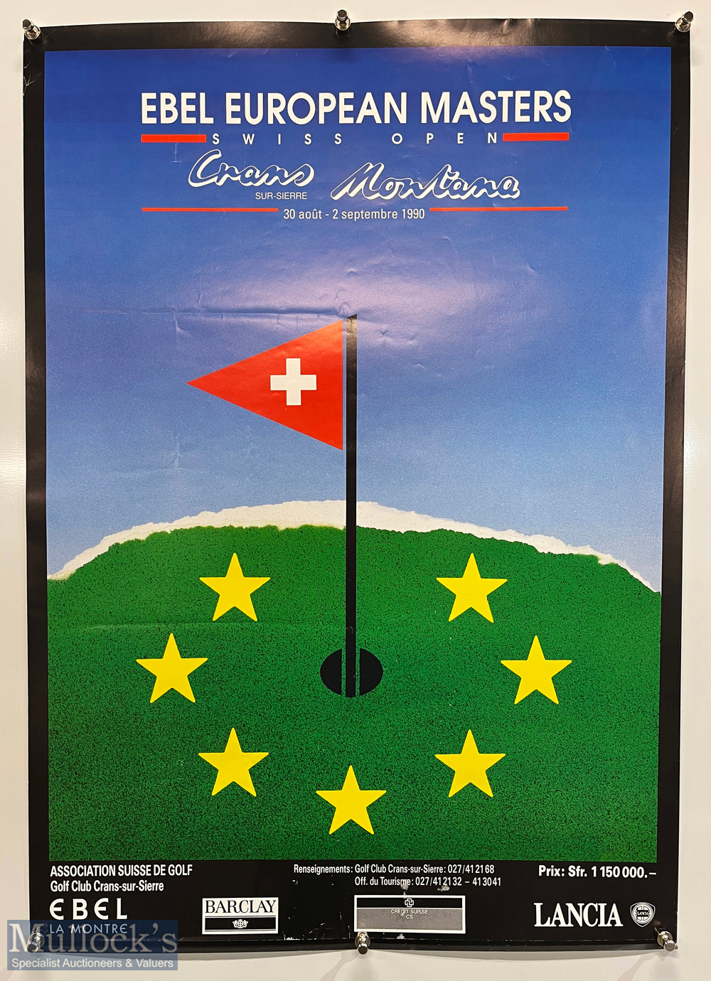 1987-1995 Ebel Golf Open Switzerland Posters, 1987, 1990, 1992, 1995, with some signs of wear - size - Image 2 of 4