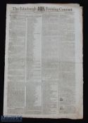 1794 The Edinburgh Evening Courant Newspaper Leith Golfing Announcement - dated Monday August 11,