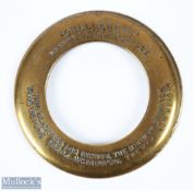 Interesting "Challenger" Standard Golf Ball Brass Measure Pat no. 18055-20 - the circumference is