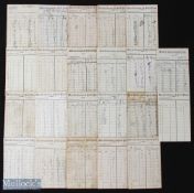 Large collection of 1890s Machrihanish Golf Club (Est 1876) Competition Scorecards (20) - all