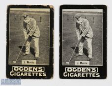 2x J (Tom) Morris St Andrews Ogden's Cigarette Cards - real photograph note his name is printed as J