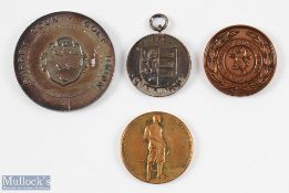 4x Golf Union Medals - featuring Staffordshire Union of Golf Clubs '1933' engraved to reverse, 3.2cm