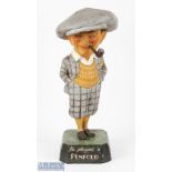 Early and Original Penfold Man Papier Mache Golfing Figure - the early figure with gap between the